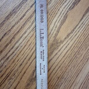 L.L. Bean Tan Leather Belt Women’s XL Navy